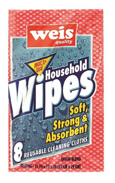 slide 1 of 1, Weis Quality Multi-Use Household Wipes, 8 ct