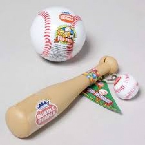 slide 1 of 1, Dubble Bubble Home Run Bat Ball Candy, 1 ct