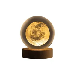 Merkury Innovations 3.15 Inch Full Moon Glass Orb Light