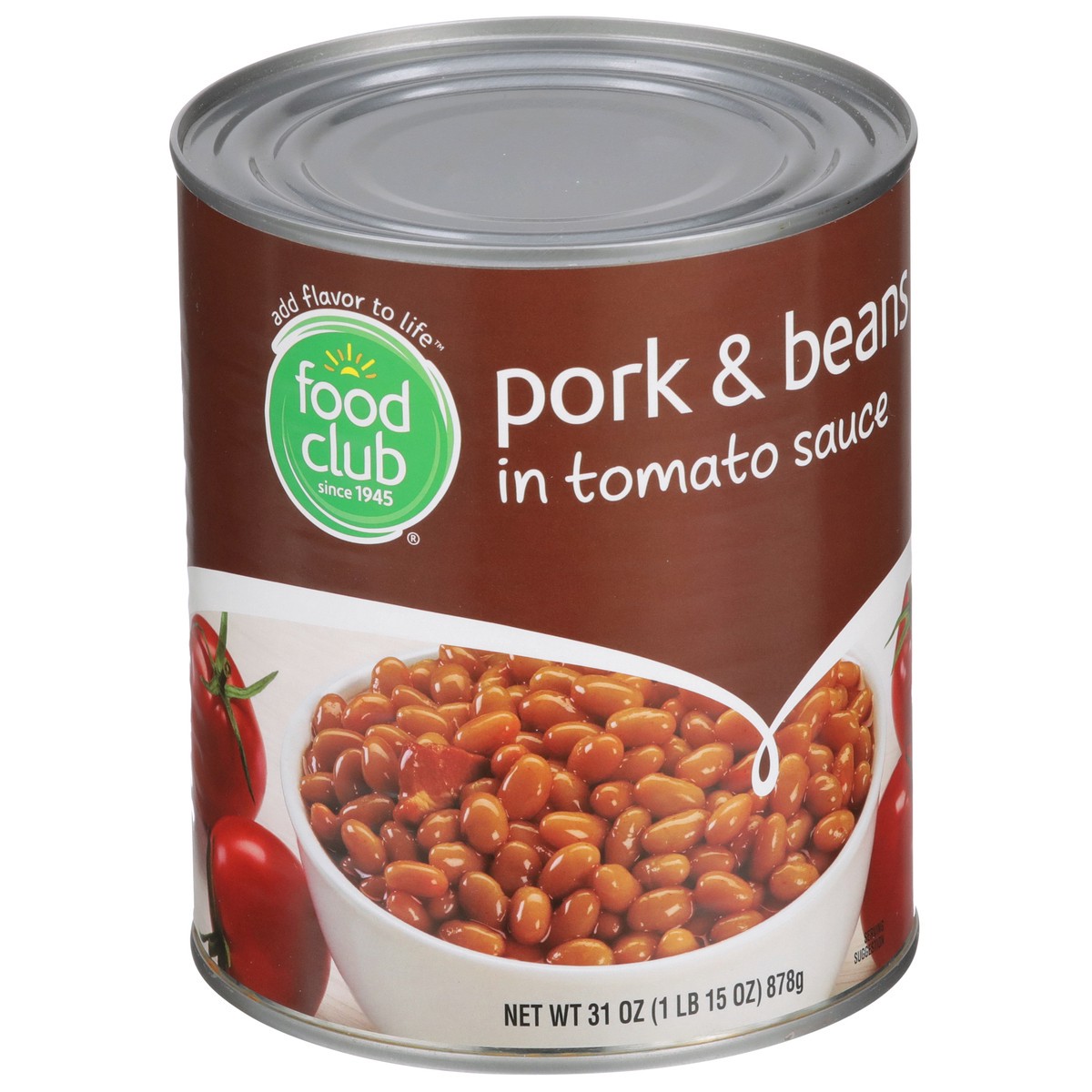 slide 2 of 9, Food Club Pork & Beans In Tomato Sauce, 31 oz