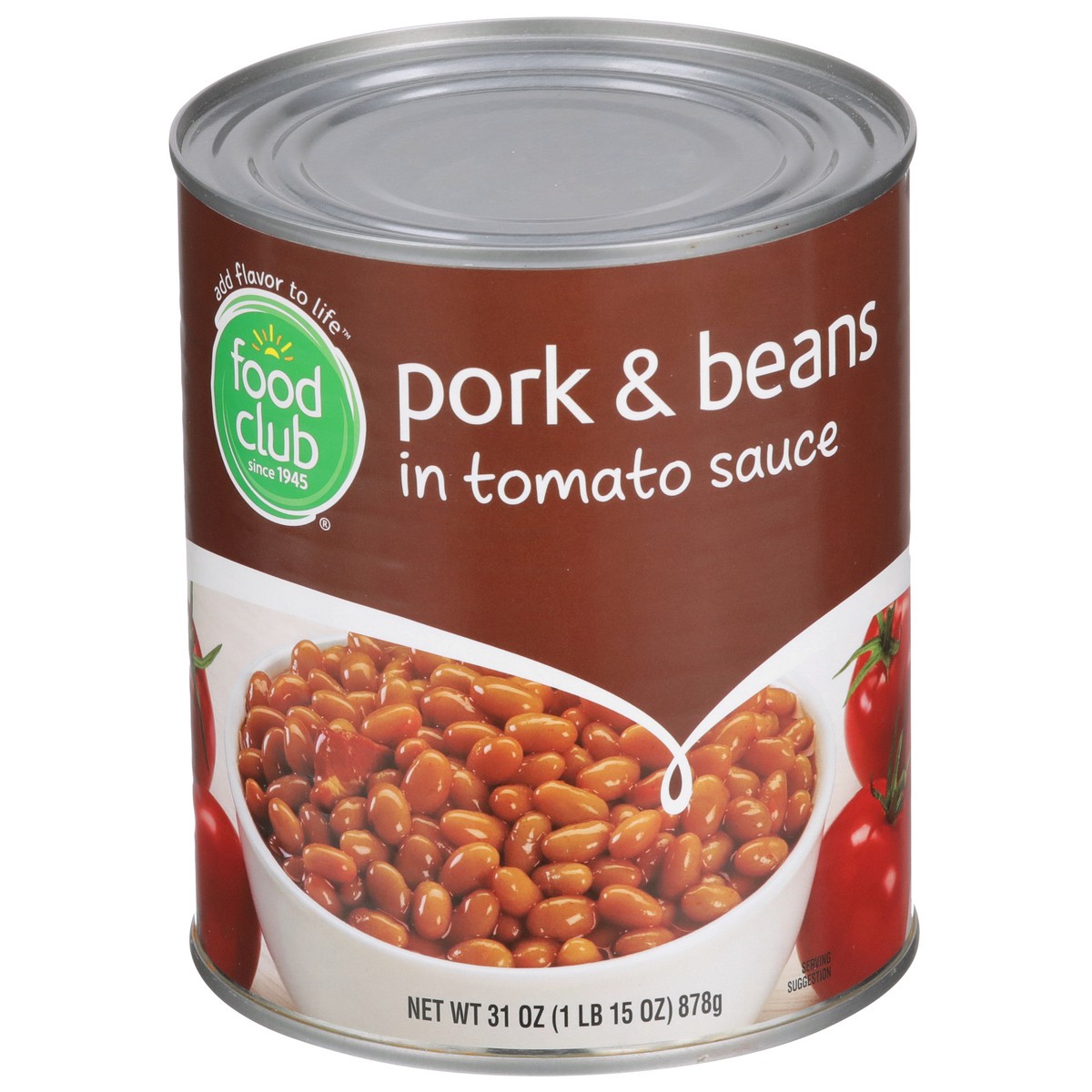 slide 1 of 9, Food Club Pork & Beans In Tomato Sauce, 31 oz