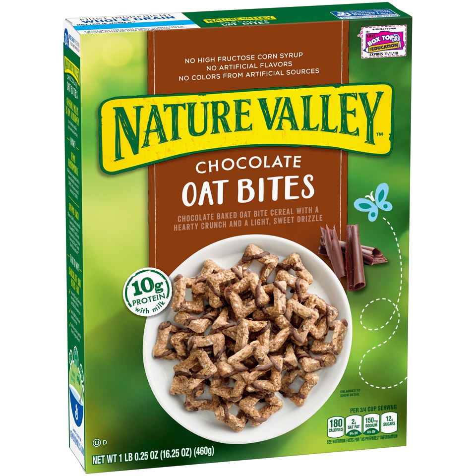 slide 1 of 1, Nature Valley Chocolate Oat Bites Cereal, 16.25 oz