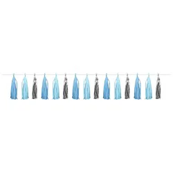 Creative Converting Blue Silver Celebrations Party Tissue Garland