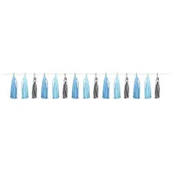 Creative Converting Blue Silver Celebrations Party Tissue Garland