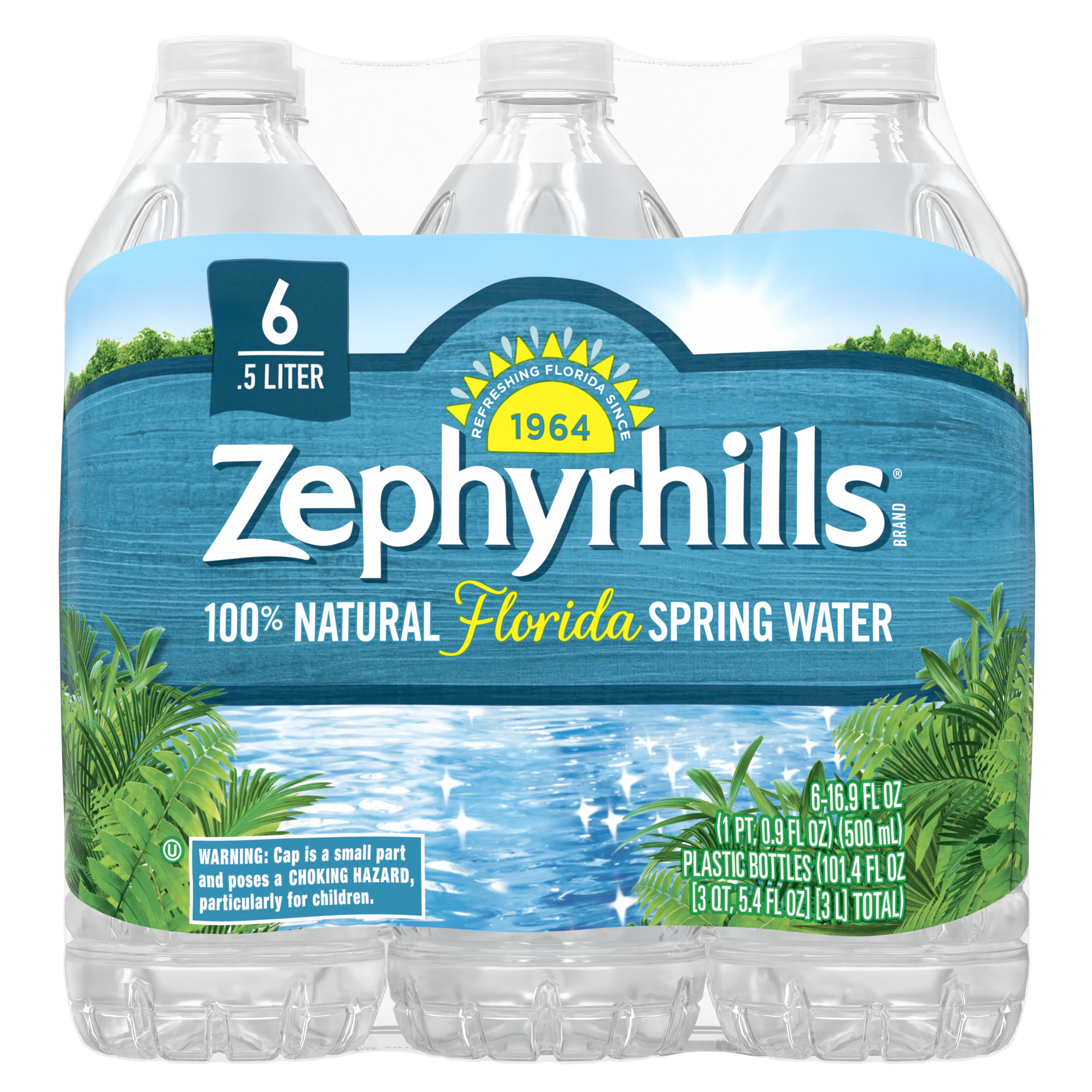 slide 1 of 5, ZEPHYRHILLS Brand 100% Natural Spring Water- 16.9 fl oz, 16.9 fl oz