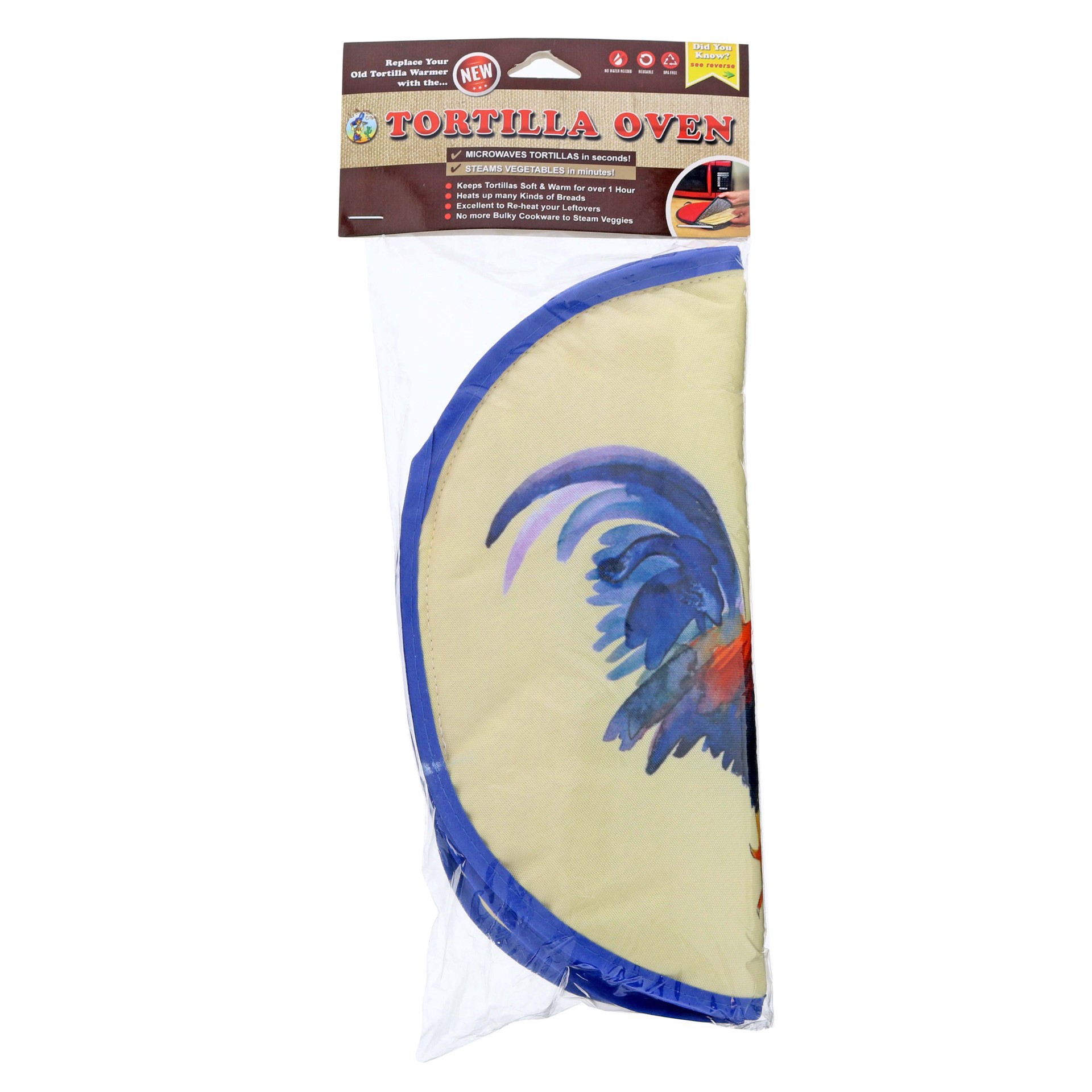 slide 1 of 1, La Tortilla Oven Rooster Fabric Tortilla Warmer, 1 ct