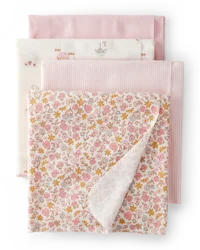 Carter's Carters Baby 4-Pack Floral Receiving Blankets - Pink Pink OSZ