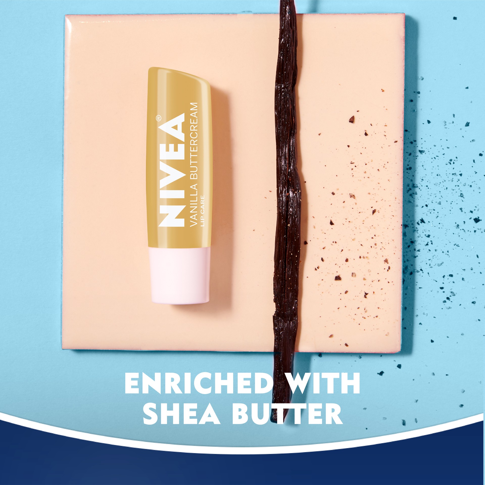 slide 5 of 8, Nivea Vanilla Buttercream Lip Care - Two(2) .17 oz. Sticks, 0.34 oz