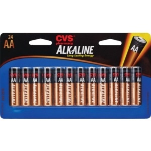 slide 1 of 1, CVS Health AA Alkaline Batteries, 24 ct