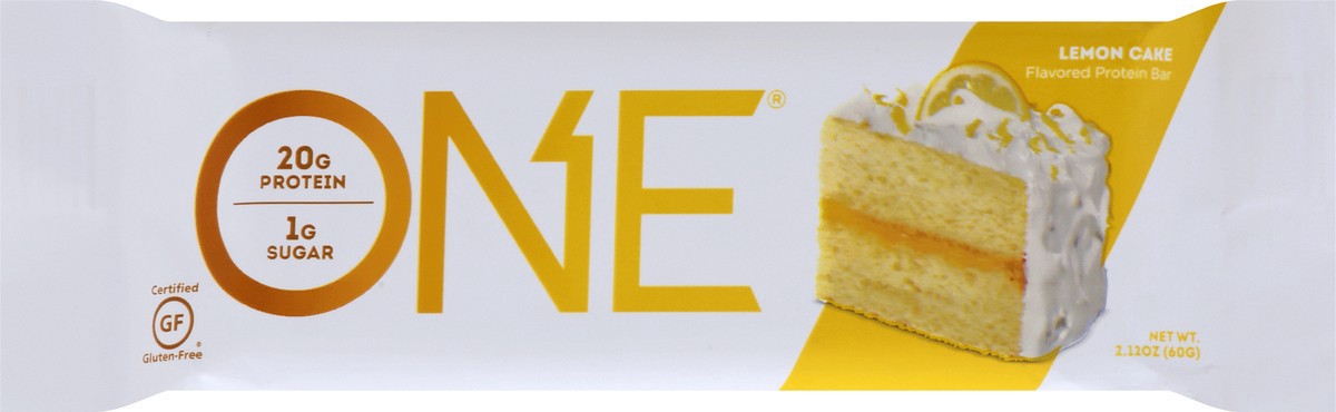 slide 4 of 12, ONE Lemon Cake Flavored Protein Bar, 2.12 oz, 60 gram