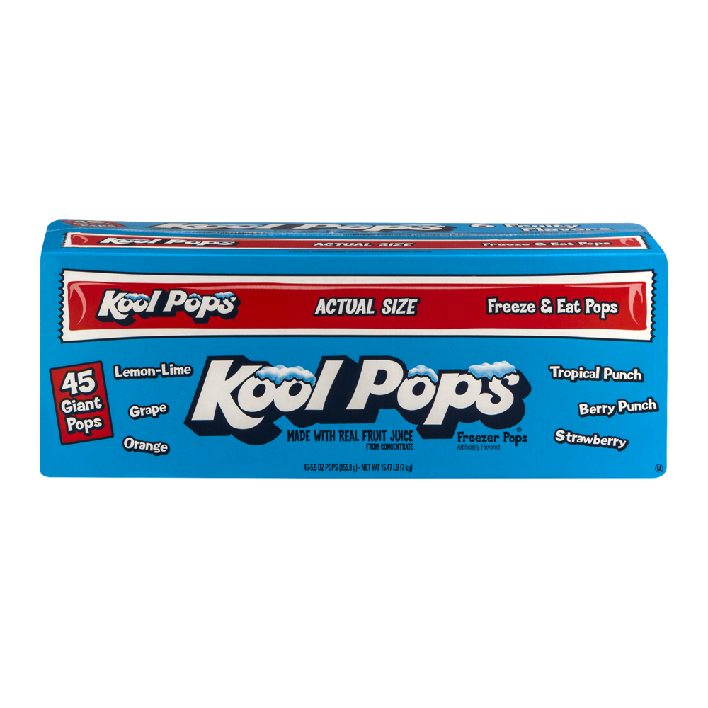The Jel Sert Company Kool Pops Giant Freezer Pops 45 Ct 5 5 Oz Shipt