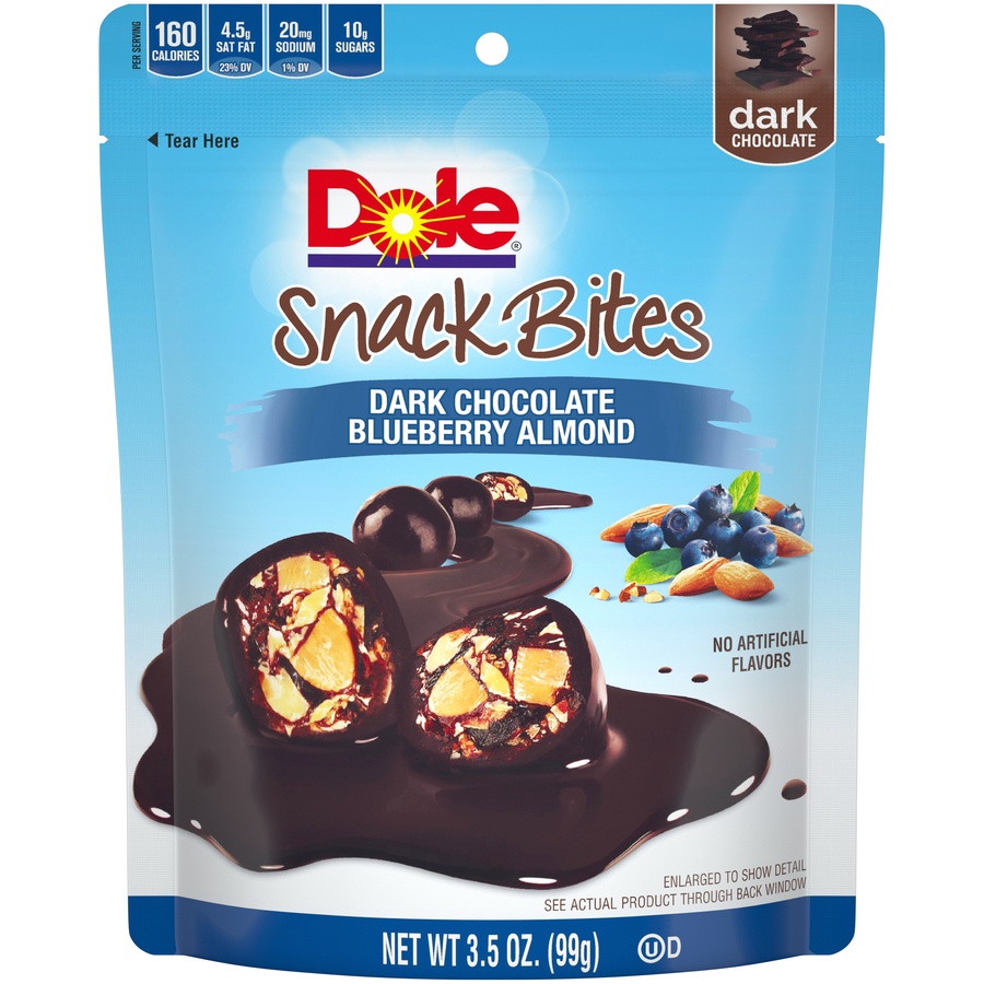 slide 1 of 1, Dole Dark Choc Cover Bluberry Almond, 3.5 oz