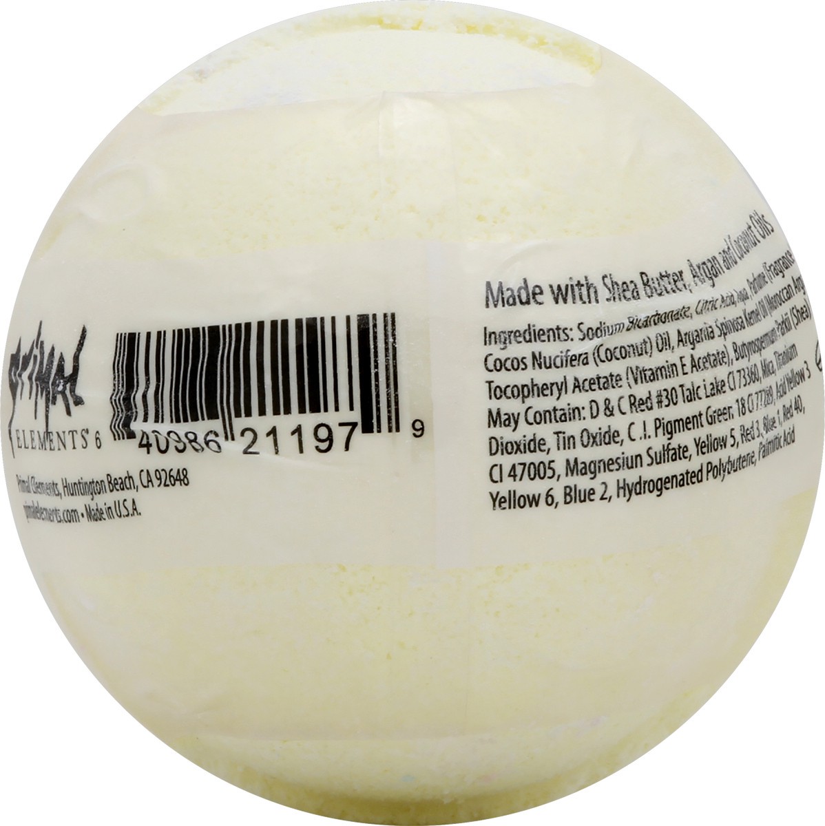 slide 6 of 7, Primal Elements Tahitian Vanilla Bath Bomb, 4.8 oz