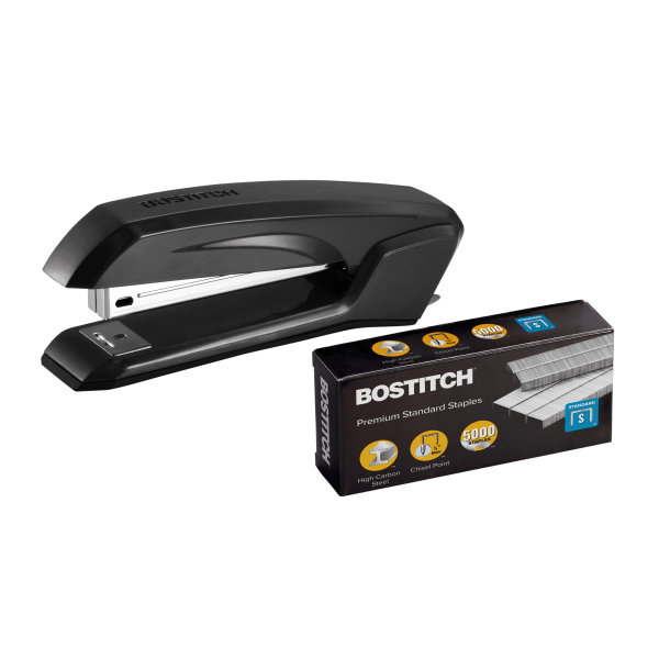 slide 1 of 7, BOSTITCH Ascend Stapler With Antimicrobial Protection, 6-11/16", Black, 1 ct