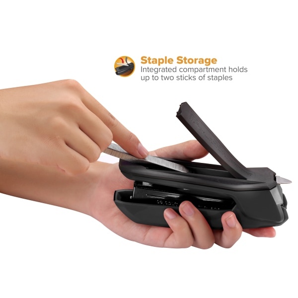 slide 5 of 7, BOSTITCH Ascend Stapler With Antimicrobial Protection, 6-11/16", Black, 1 ct