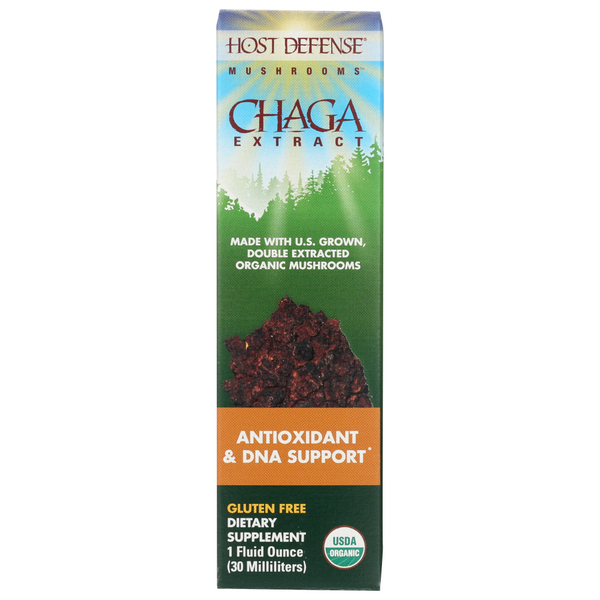 slide 1 of 1, Host Defense Mushrooms Chaga Extract Dietary Supplement, 1 fl oz