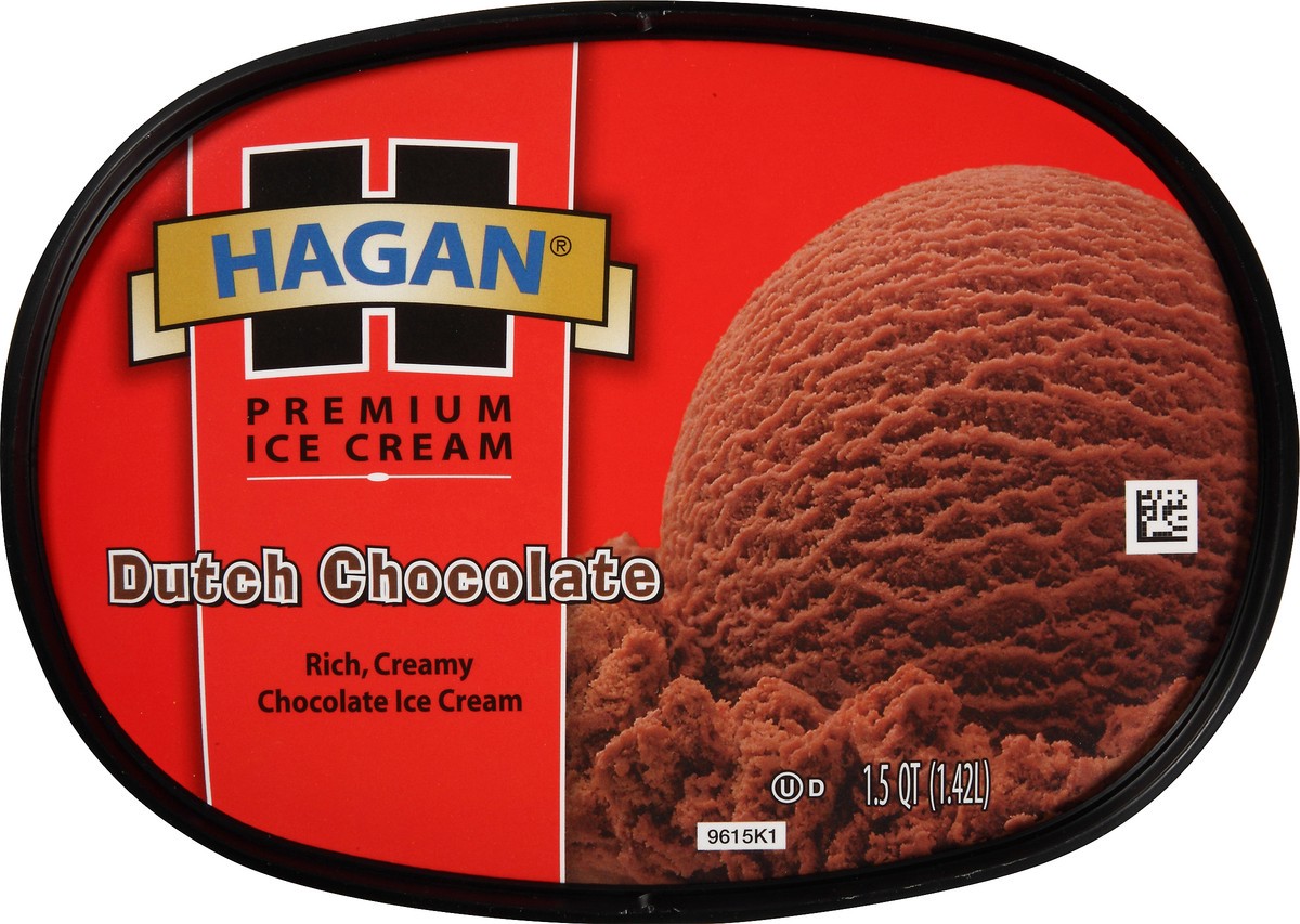 slide 4 of 10, Hagan Dutch Chocolate Premium Ice Cream 1.5 qt. Tub, 1.42 liter