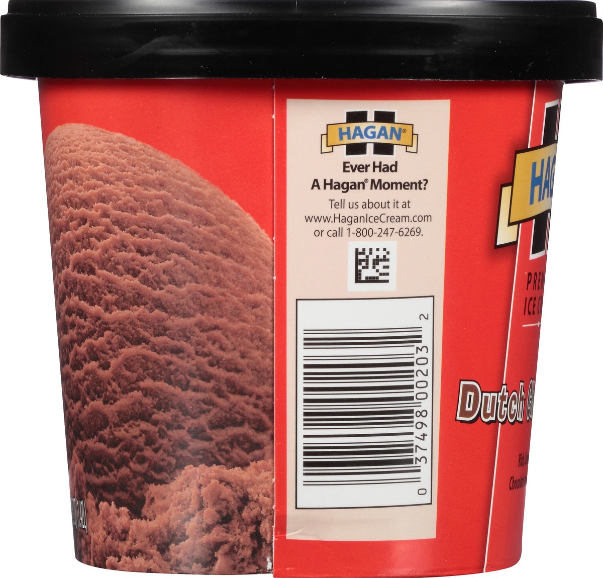 slide 8 of 10, Hagan Dutch Chocolate Premium Ice Cream 1.5 qt. Tub, 1.42 liter