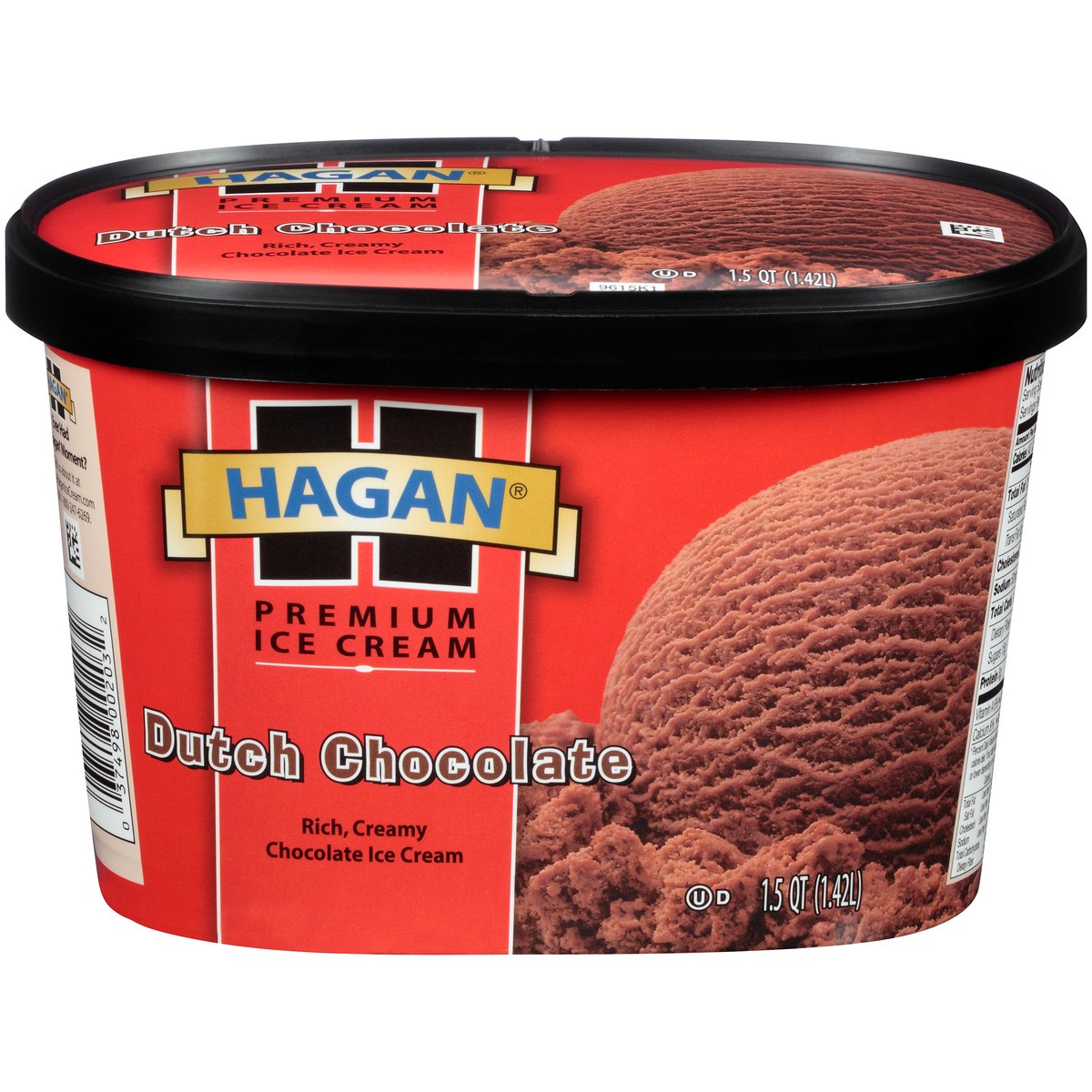 slide 1 of 10, Hagan Dutch Chocolate Premium Ice Cream 1.5 qt. Tub, 1.42 liter