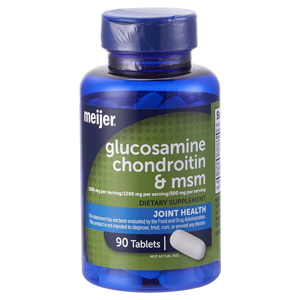 slide 1 of 1, Meijer Glucosamine Chondroitin with MSM Tablet, 90 ct