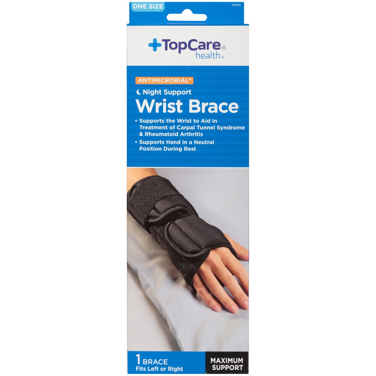 slide 6 of 8, TopCare Wrist Brace, Night Support, One Size, 1 ct