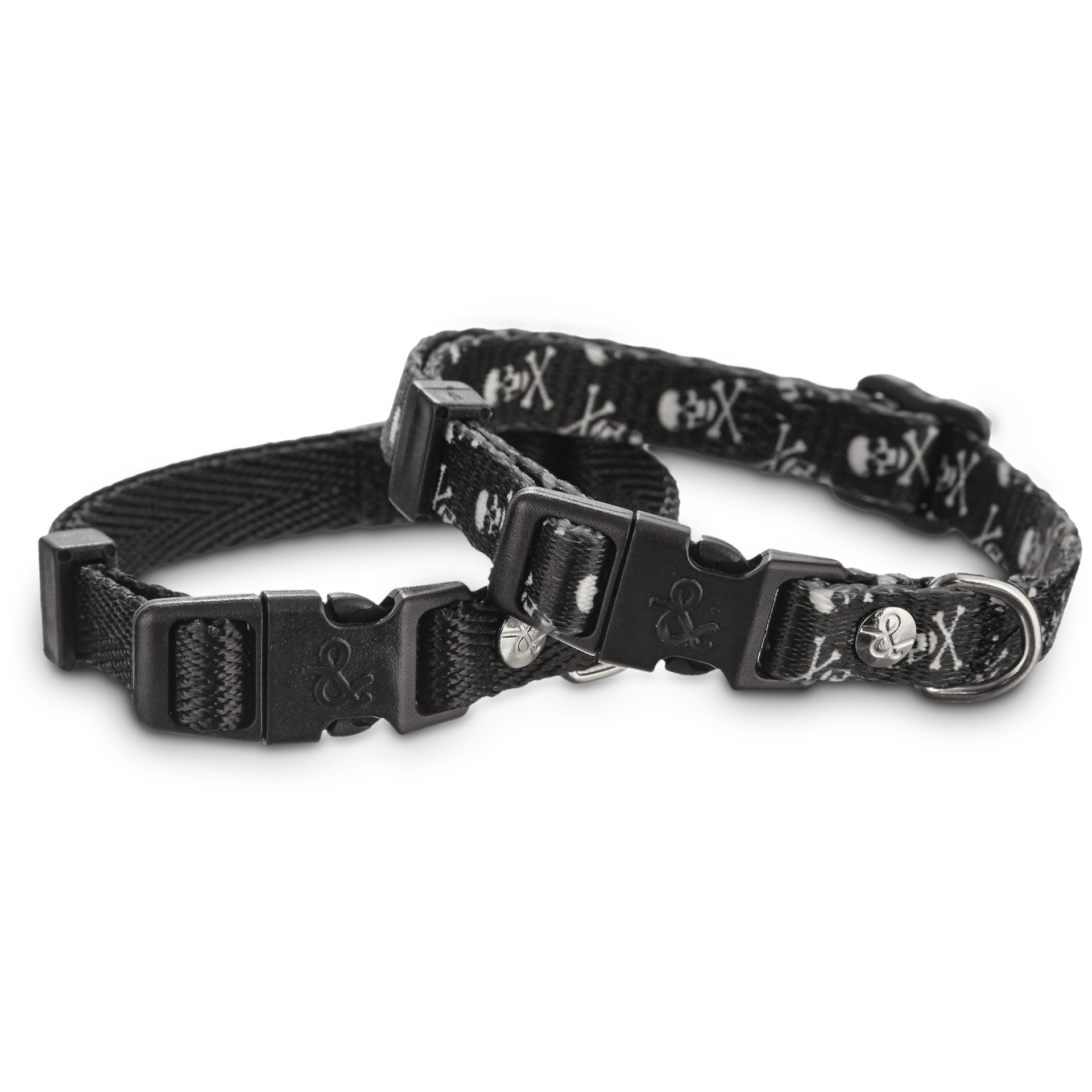 slide 1 of 1, YOULY Black Adjustable Dog Collar Pack of 2, Medium, 1 ct