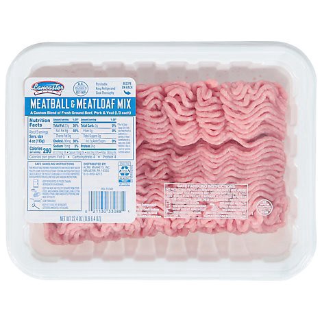slide 1 of 1, Lancaster Meatloaf Mix Beef Pork Veal 22.5 Oz - 22.5 OZ, 22.5 oz
