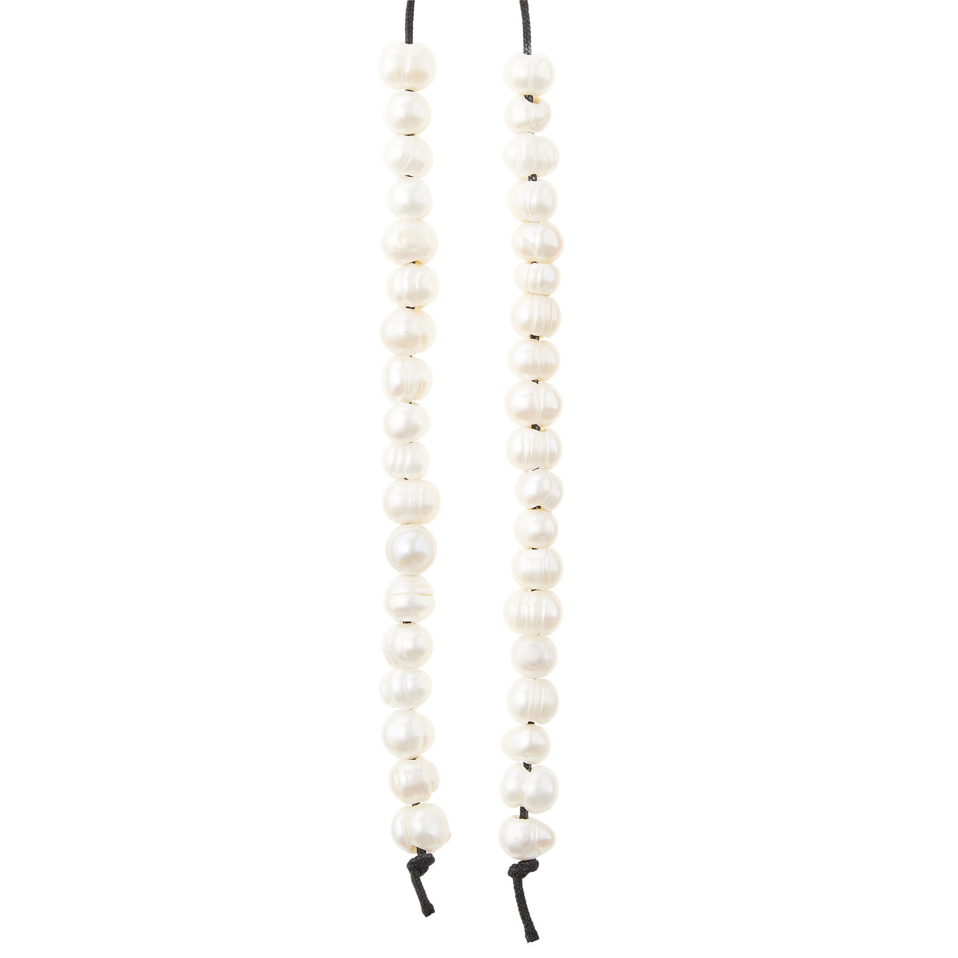 slide 2 of 3, Ivory Large Hole Natural Pearl Nugget Beads By Bead Landing, 8mm-9mm