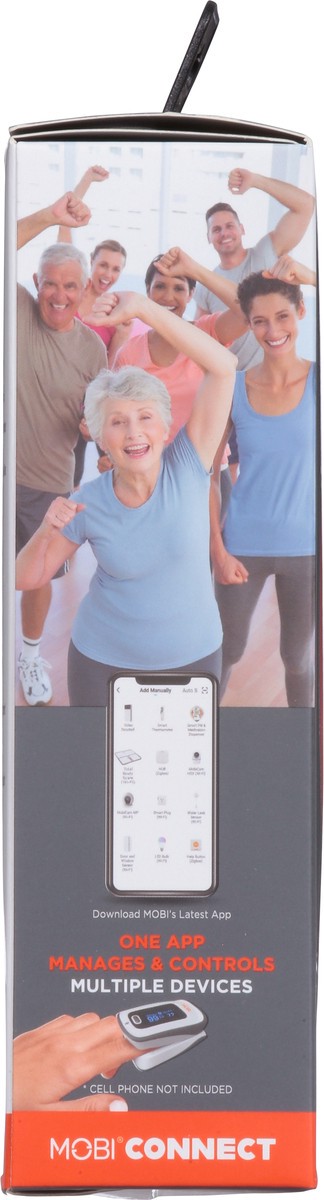 slide 9 of 12, Mobi Smart Bluetooth Blood Oxygen Monitor Pulse Oximeter 1 ea, 1 ct