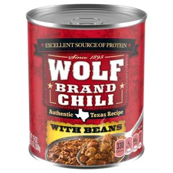 Wolf Brand Chili With Beans, 14g Protein Per Serving, 19 oz. Can