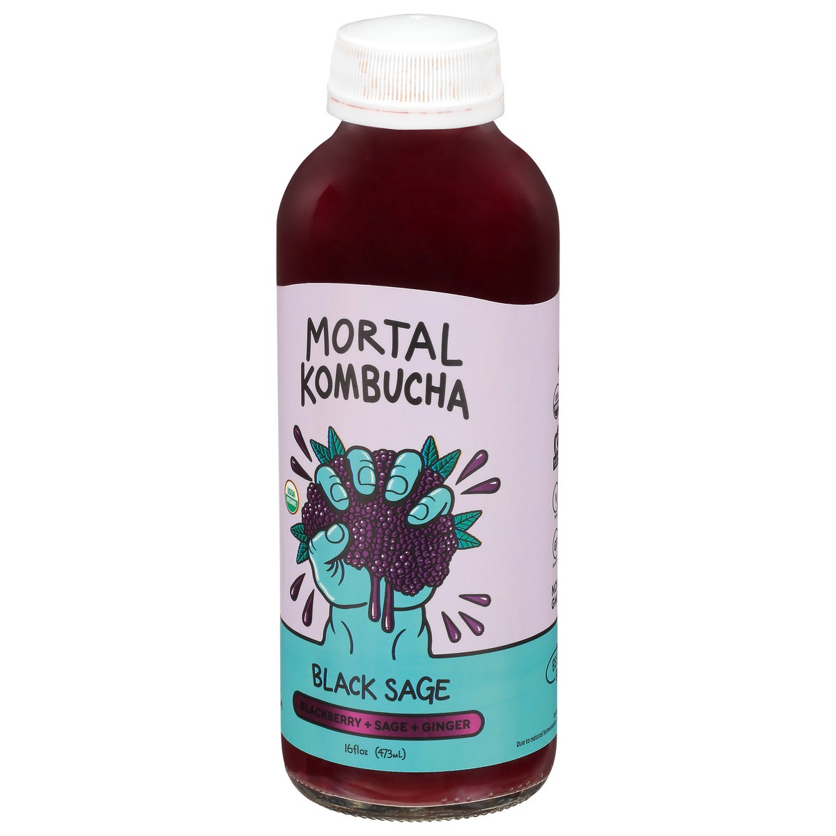 slide 9 of 9, Mortal Kombucha Black Sage Juice - 16 fl oz, 16 fl oz