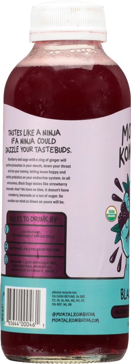 slide 3 of 9, Mortal Kombucha Black Sage Juice - 16 fl oz, 16 fl oz
