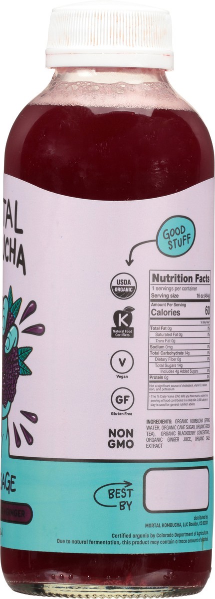 slide 7 of 9, Mortal Kombucha Black Sage Juice - 16 fl oz, 16 fl oz