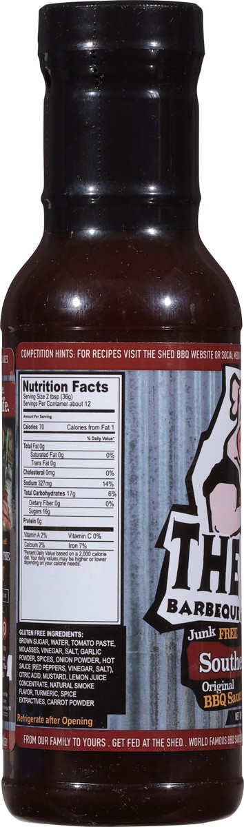 slide 10 of 12, The Shed Barbeque & Blues Joint Original Southern Sweet BBQ Sauce 15.2 oz, 1 ct