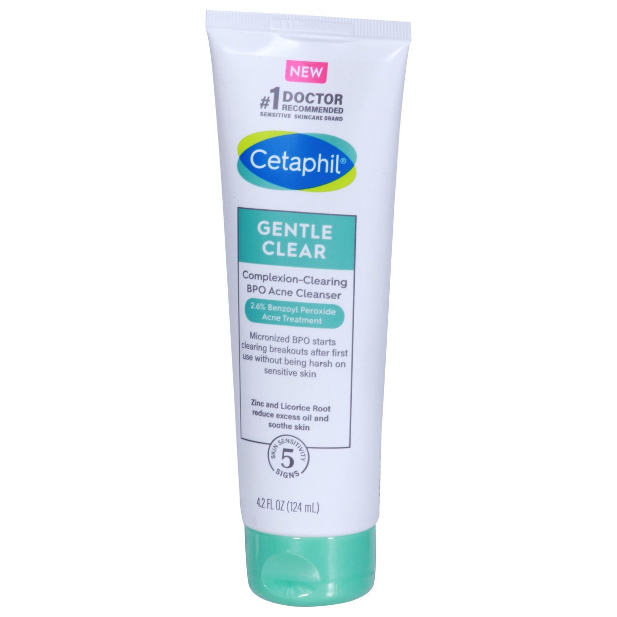slide 8 of 9, Cetaphil Gentle Clear Complexion-Clearing BPO Acne Cleanser, 4.2 oz, 4.2 fl oz