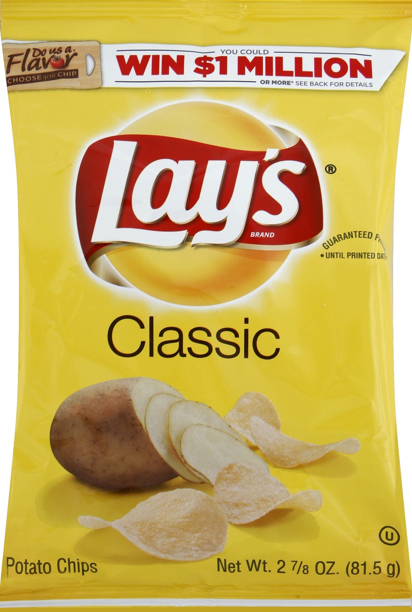 slide 5 of 6, Lay's Classic Potato Chips, 2.875 oz