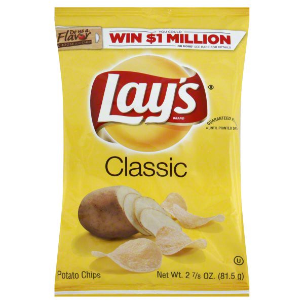 slide 1 of 6, Lay's Classic Potato Chips, 2.875 oz