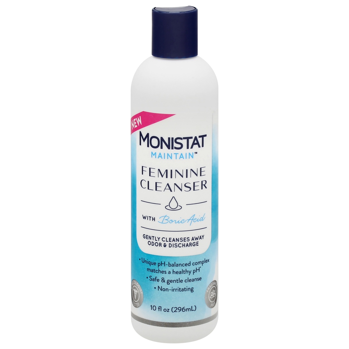 slide 1 of 9, Monistat Maintain Feminine Cleanser With Boric Acid, 10 fl oz