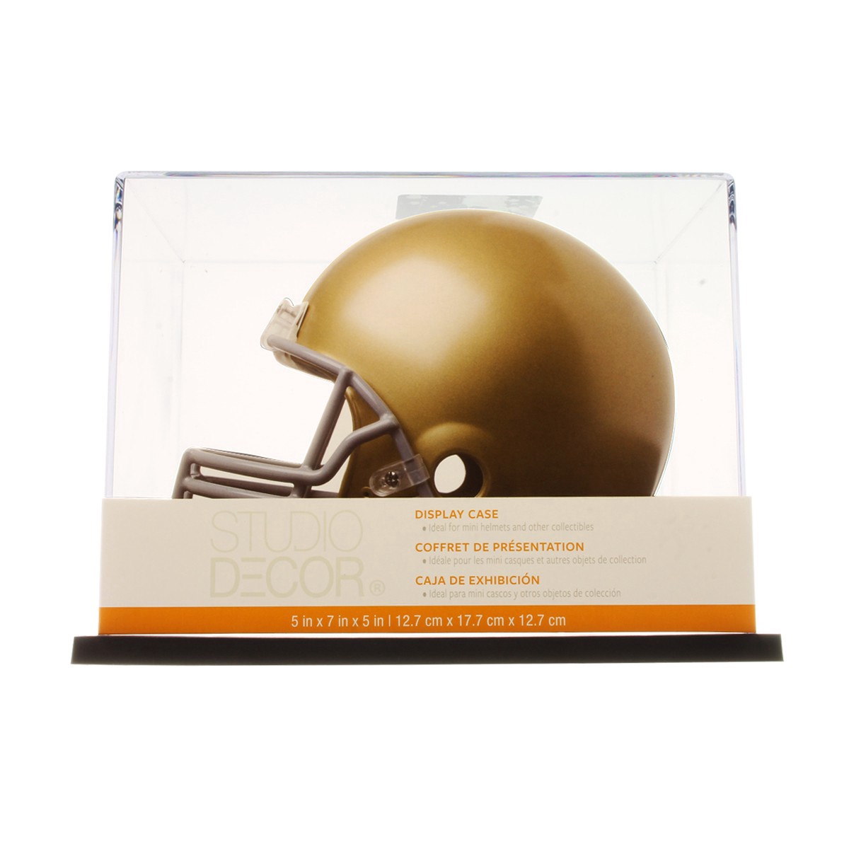 slide 2 of 3, Mini Helmet Display Case By Studio Decor, 5 in x 7 in x 5 in