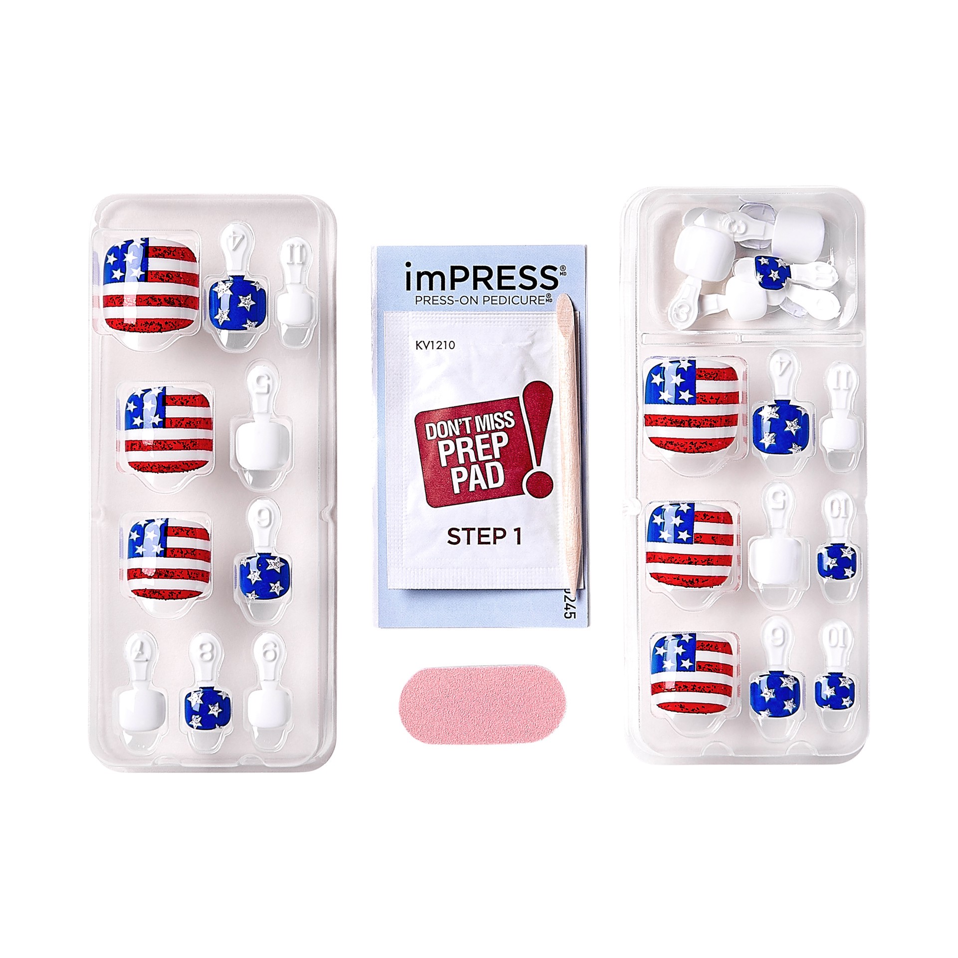 slide 4 of 5, imPRESS KS imPRESS Toenails - Fly Away, 28 pc