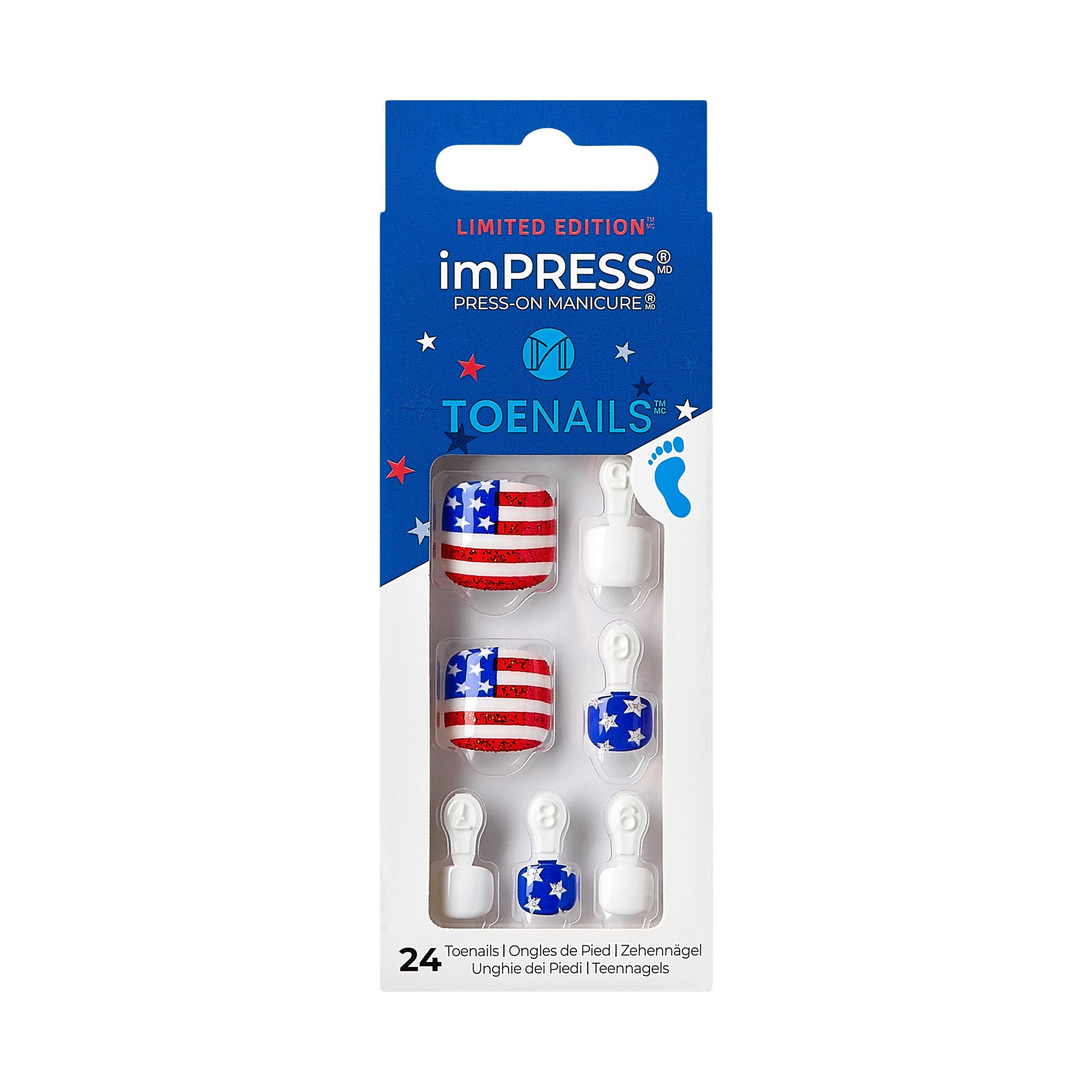 slide 1 of 5, imPRESS KS imPRESS Toenails - Fly Away, 28 pc