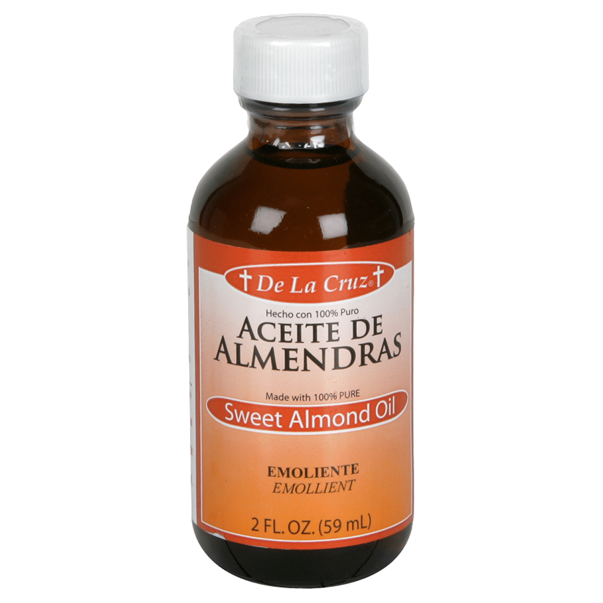 slide 1 of 1, De la Cruz Aceite de Almenderas Emollient Sweet Almond Oil, 2 fl oz