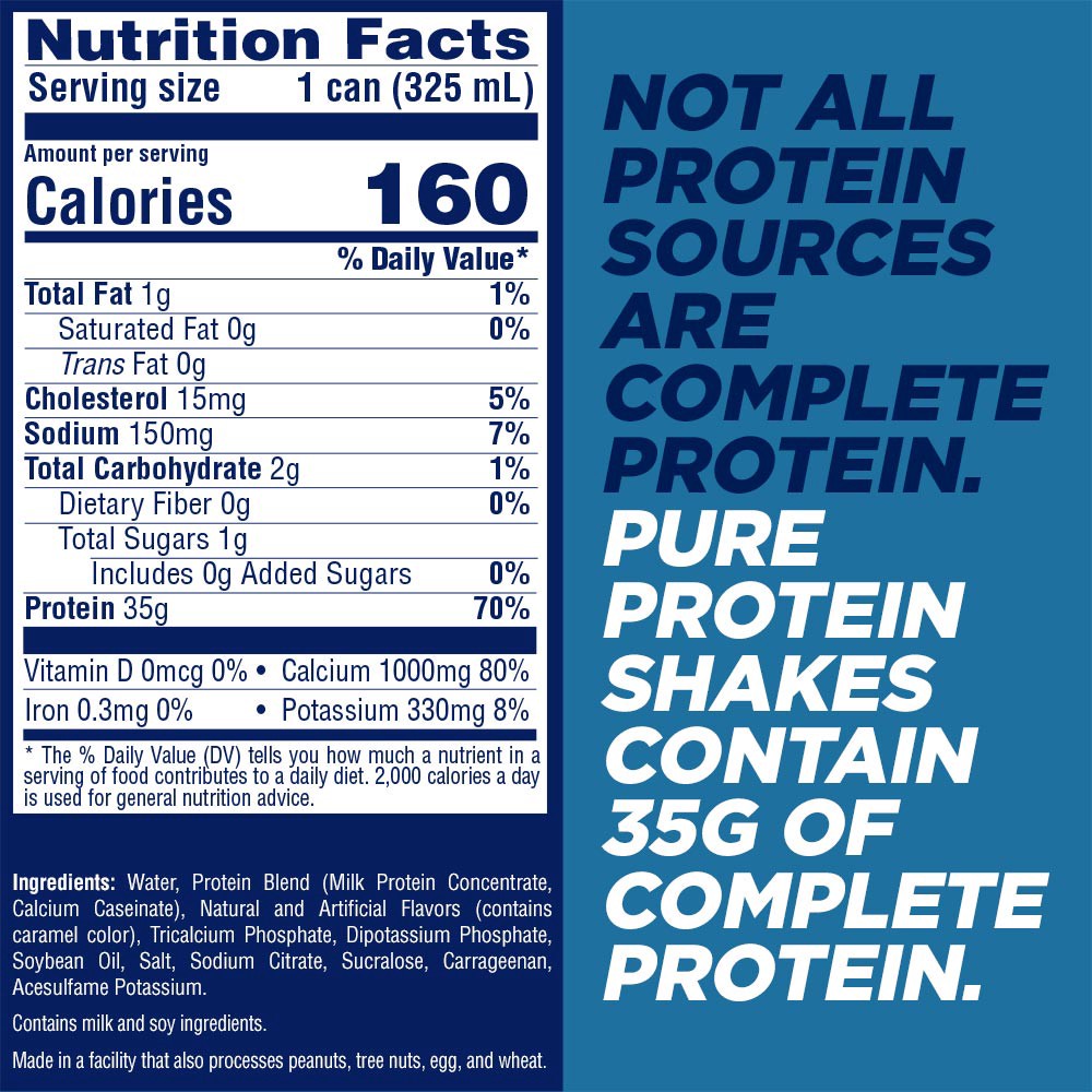 slide 2 of 6, Pure Protein Vanilla Cream Protein Shake 11 fl oz, 11 fl oz