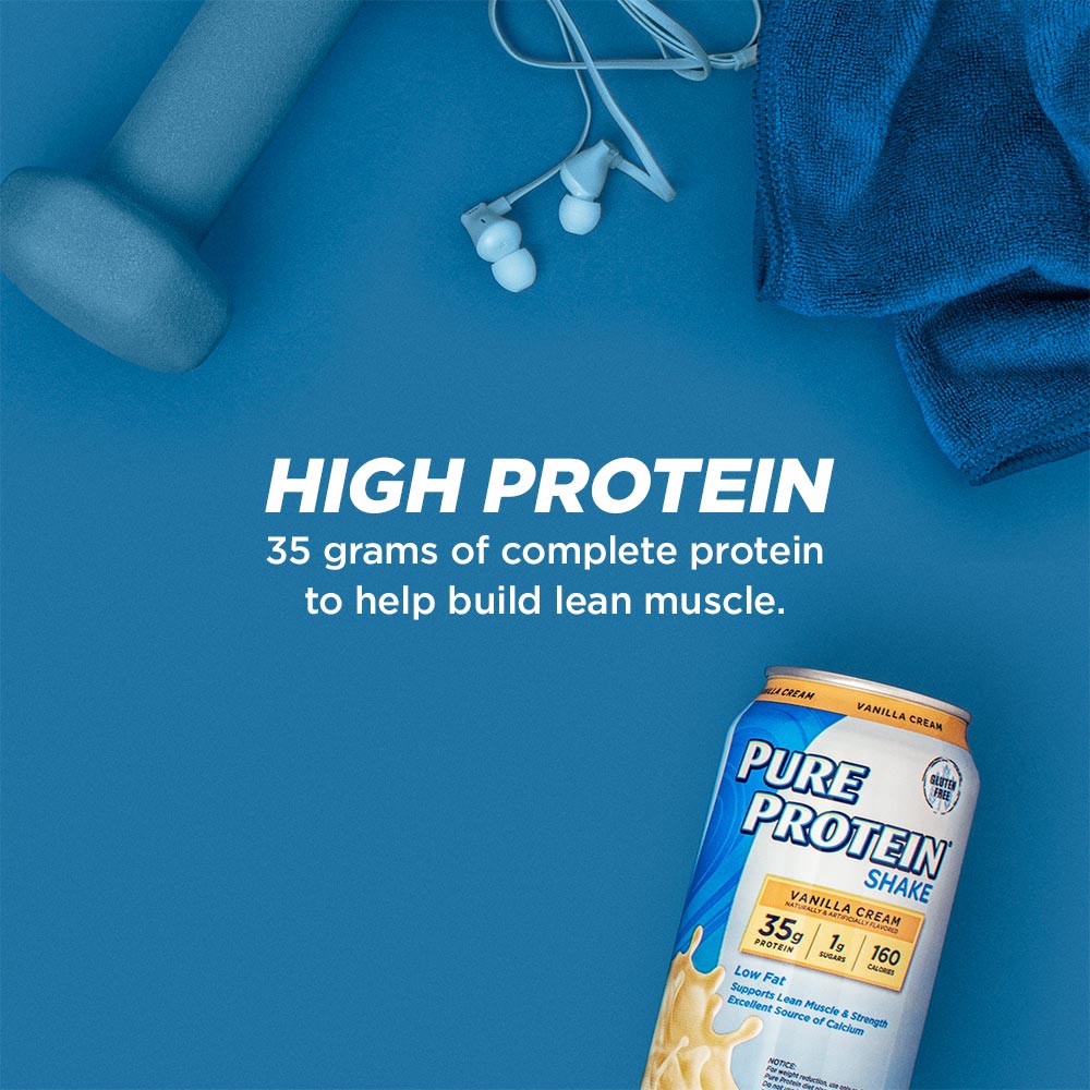 slide 6 of 6, Pure Protein Vanilla Cream Protein Shake 11 fl oz, 11 fl oz