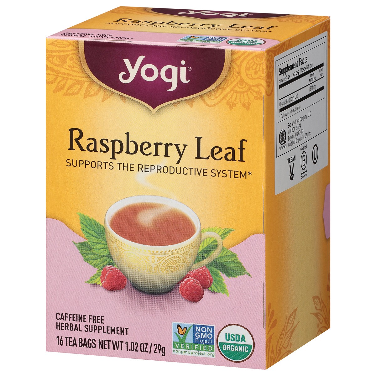 slide 2 of 9, Yogi Raspberry Leaf Herbal Supplement 16 Bags, 16 ct