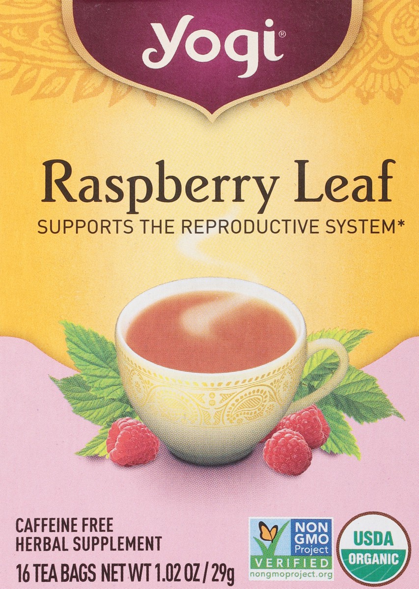 slide 7 of 9, Yogi Raspberry Leaf Herbal Supplement 16 Bags, 16 ct