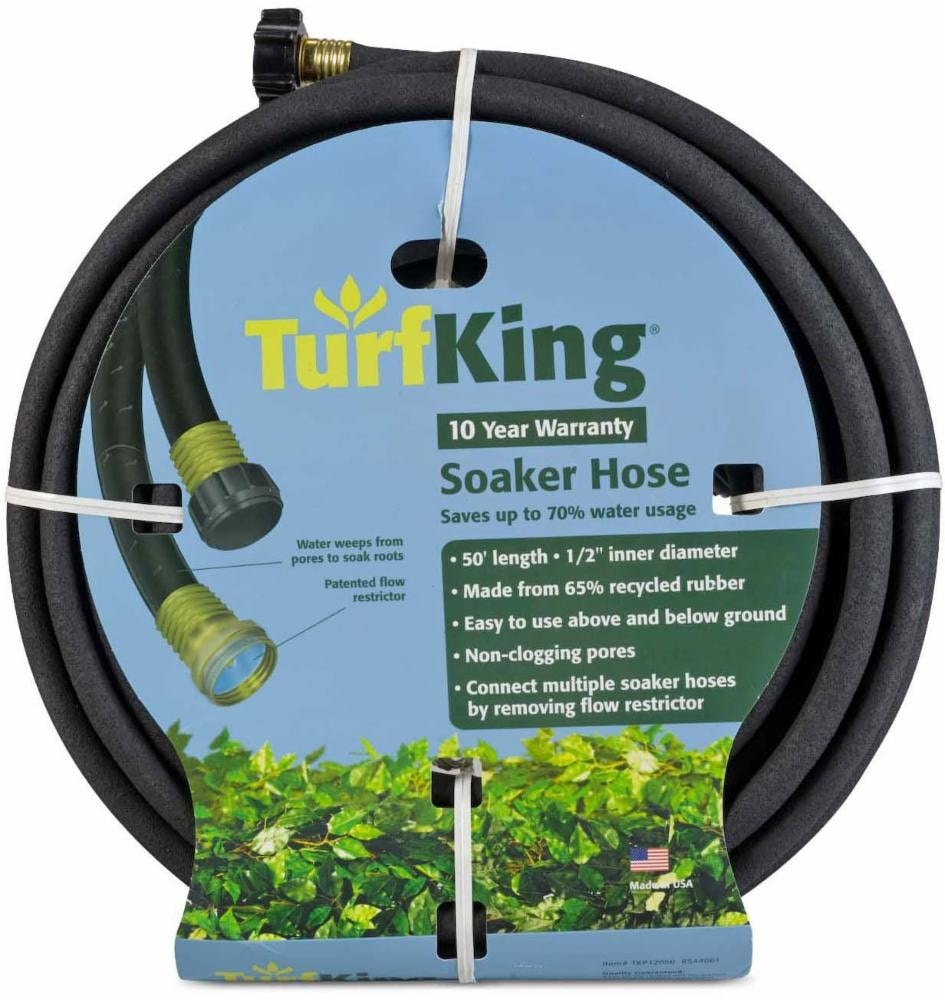 slide 1 of 1, Turfking Soaker Hose - 50 Foot - Black, 50 ft
