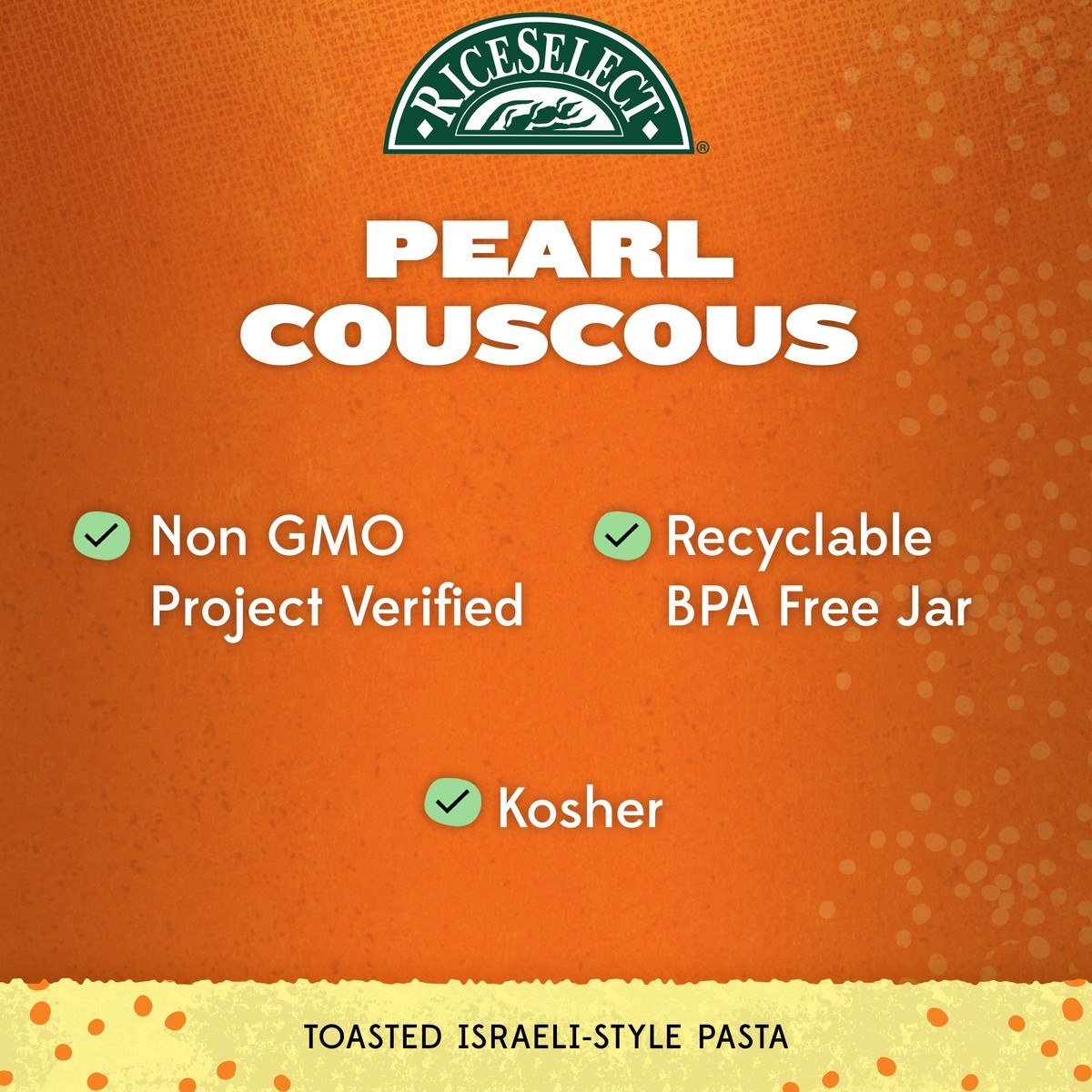 slide 3 of 9, RiceSelect Rice Select Couscous Pearl Plain, 24.5 oz