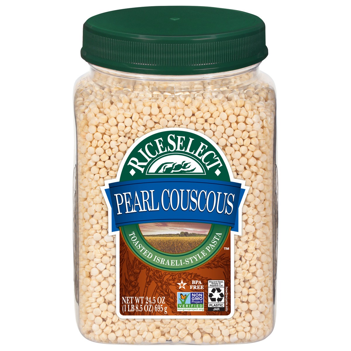 slide 1 of 9, RiceSelect Rice Select Couscous Pearl Plain, 24.5 oz