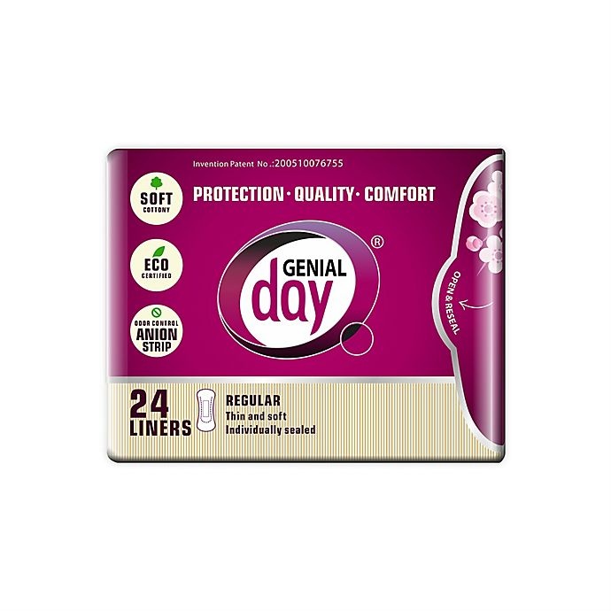 slide 1 of 1, Genial Day Panty Liner, 24 ct